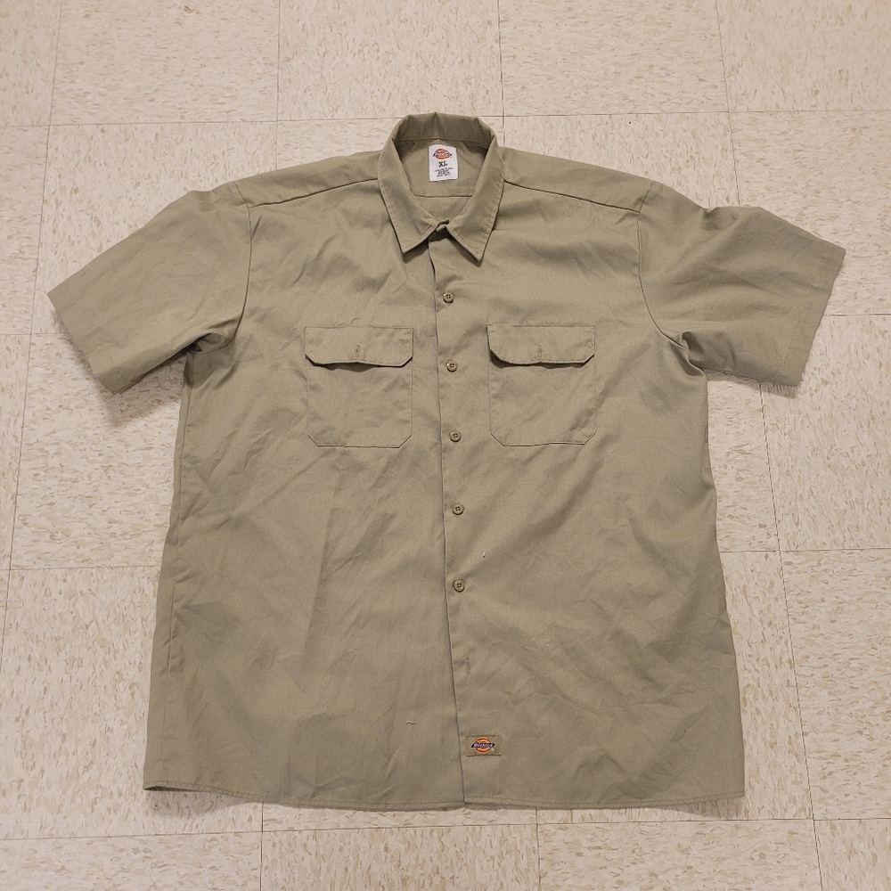 XL Dickies Work Shirt Tan